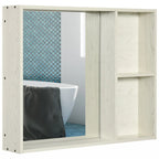 Armoire de toilette 31,5 x 25,5 avec miroir, étagère de rangement, blanche