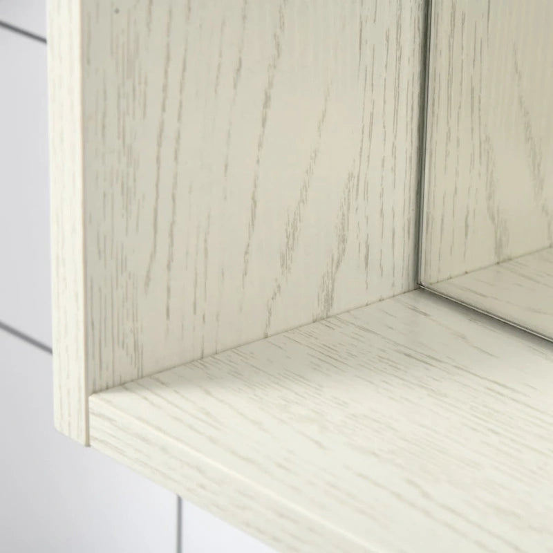 Armoire de toilette 31,5 x 25,5 avec miroir, étagère de rangement, blanche