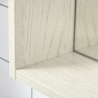 Armoire de toilette 31,5 x 25,5 avec miroir, étagère de rangement, blanche