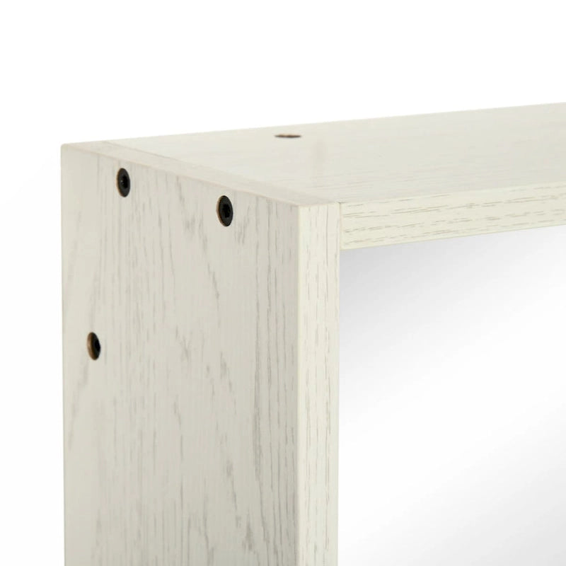 Armoire de toilette 31,5 x 25,5 avec miroir, étagère de rangement, blanche