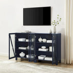 Lot de 2 armoires de rangement multimédia