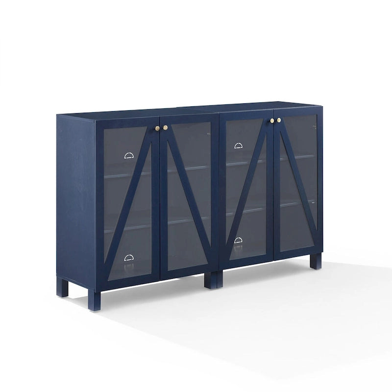 Lot de 2 armoires de rangement multimédia