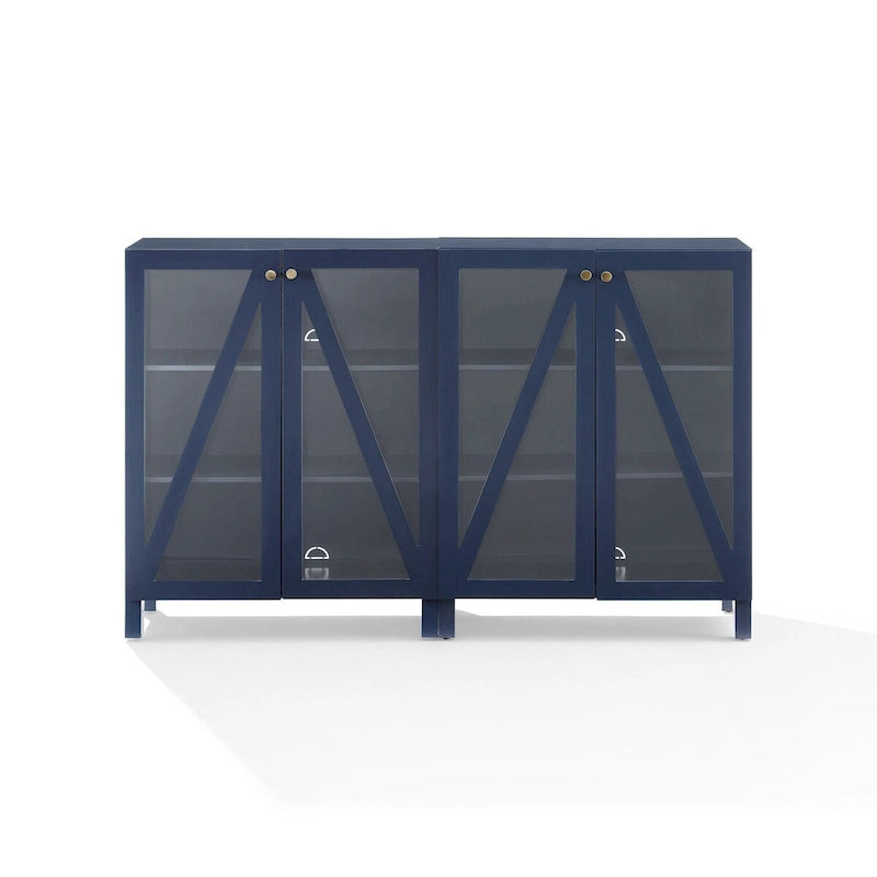 Lot de 2 armoires de rangement multimédia