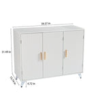 Buffet avec texture ondulée, armoire d'appoint blanche avec porte, bibliothèque moderne pour cuisine, salon, entrée