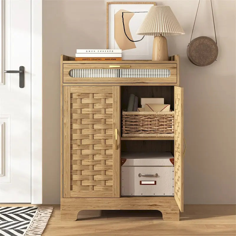 Buffet-bahut moderne de style ferme avec tiroir et étagère réglable