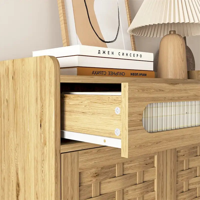 Buffet-bahut moderne de style ferme avec tiroir et étagère réglable