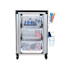 Meuble de rangement modulaire pour classe - Meuble simple avec 3 grands bacs