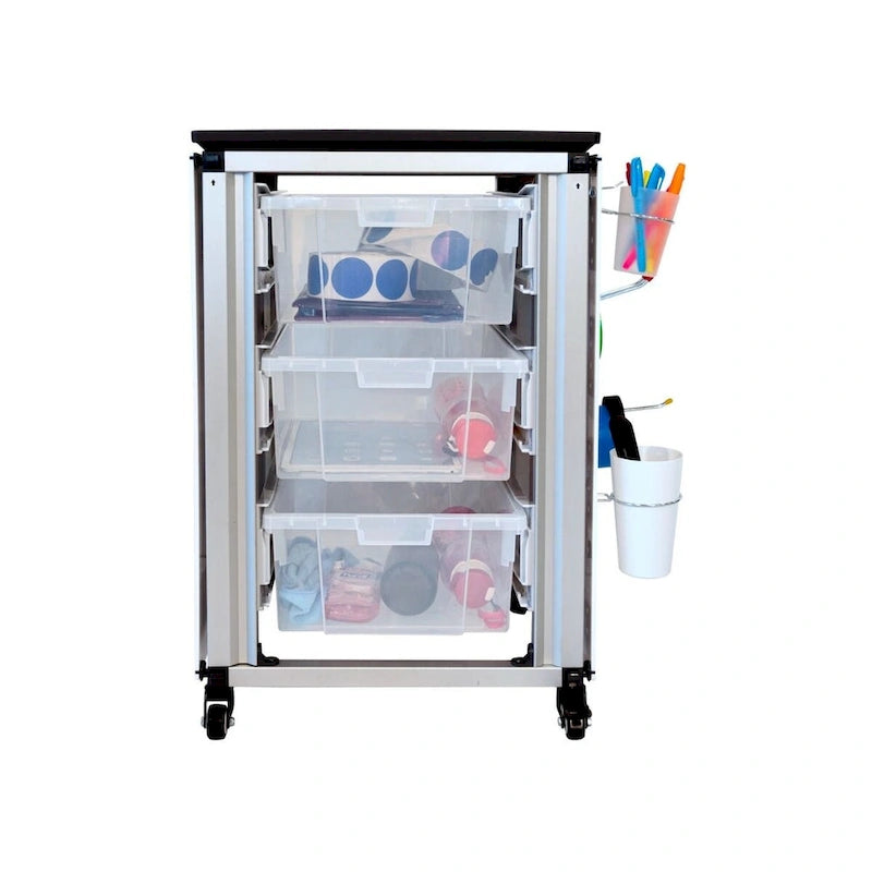 Meuble de rangement modulaire pour classe - Meuble simple avec 3 grands bacs