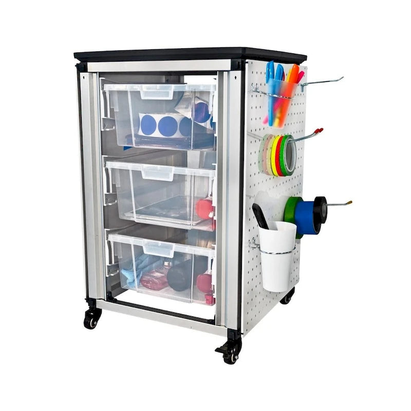 Meuble de rangement modulaire pour classe - Meuble simple avec 3 grands bacs
