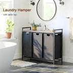 Panier à linge, Trieur de linge 3 sections - 92L x 30l x 72,2H cm