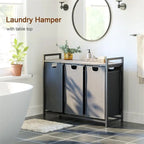 Panier à linge, Trieur de linge 3 sections - 92L x 30l x 72,2H cm