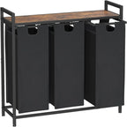Panier à linge, Trieur de linge 3 sections - 92L x 30l x 72,2H cm