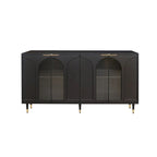 Meuble d'appoint en bois avec 4 portes vitrées