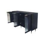 Meuble d'appoint en bois avec 4 portes vitrées