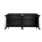 Meuble d'appoint en bois avec 4 portes vitrées