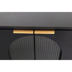 Meuble d'appoint en bois avec 4 portes vitrées