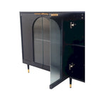 Meuble d'appoint en bois avec 4 portes vitrées