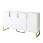 Buffet de cuisine avec 4 portes, poignées Meta, pieds et étagères réglables - 60L x 15.7l x 34H