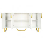 Buffet de cuisine avec 4 portes, poignées Meta, pieds et étagères réglables - 60L x 15.7l x 34H