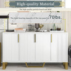 Buffet de cuisine avec 4 portes, poignées Meta, pieds et étagères réglables - 60L x 15.7l x 34H