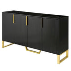 Buffet de cuisine avec 4 portes, poignées Meta, pieds et étagères réglables - 60L x 15.7l x 34H