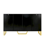 Buffet de cuisine avec 4 portes, poignées Meta, pieds et étagères réglables - 60L x 15.7l x 34H