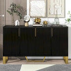 Buffet de cuisine avec 4 portes, poignées Meta, pieds et étagères réglables - 60L x 15.7l x 34H
