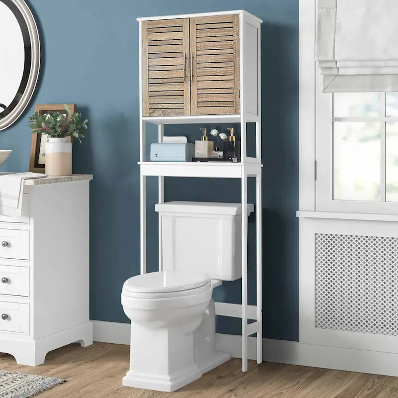 Meuble de rangement WC gain de place - 24.80L x 9l x 70.50H