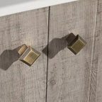 Lavabo de salle de bain mural carré de 16,5 po - Marron