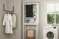 Meuble de Rangement de Salle de Bain Suspendu au-dessus des Toilettes avec Étagères Réglables et Porte Coulissante (Style Grange)