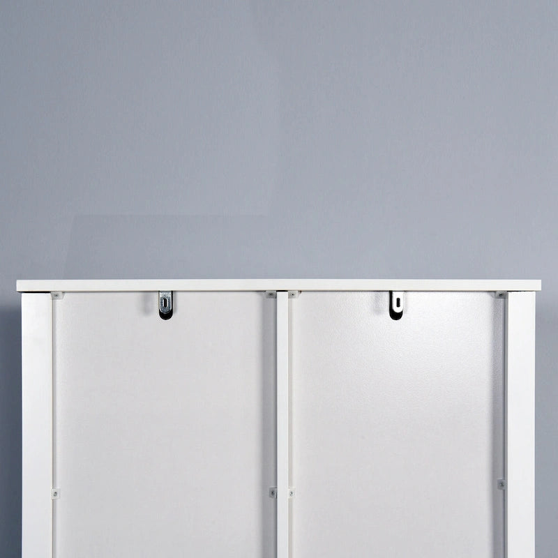 Meuble de Rangement de Salle de Bain Suspendu au-dessus des Toilettes avec Étagères Réglables et Porte Coulissante (Style Grange)