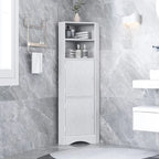 Meuble tour autoportant en bois à 5 niveaux, meuble de rangement haut pour salle de bain