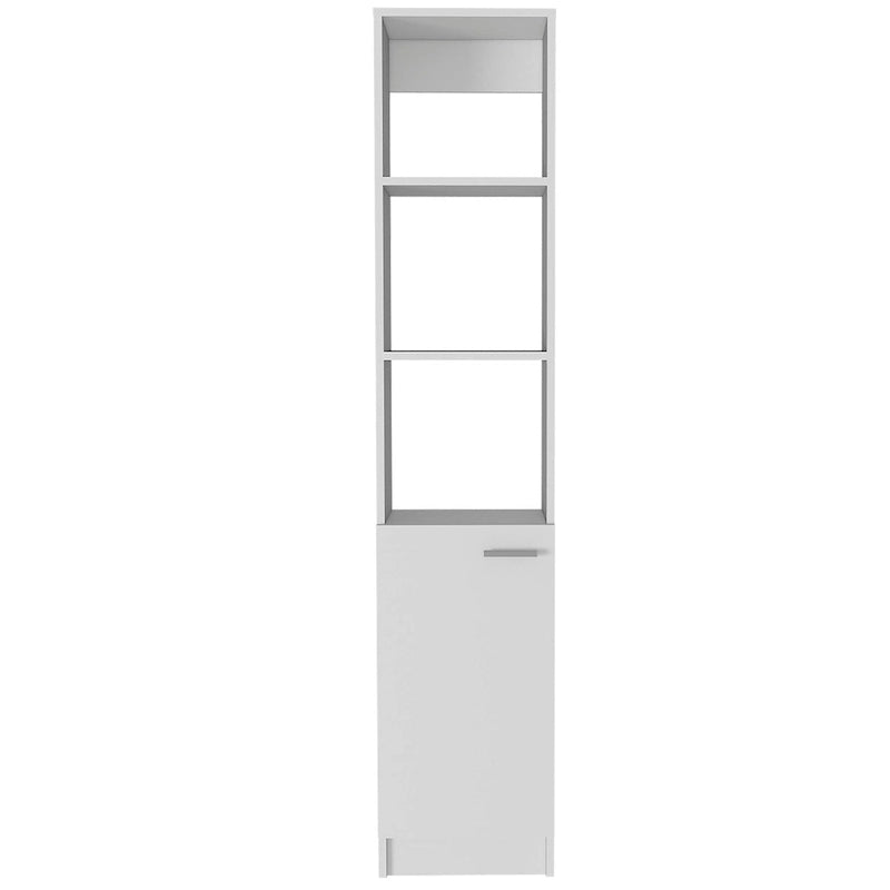 Meuble de Rangement Salle de Bain avec 3 Étagères, Une Porte