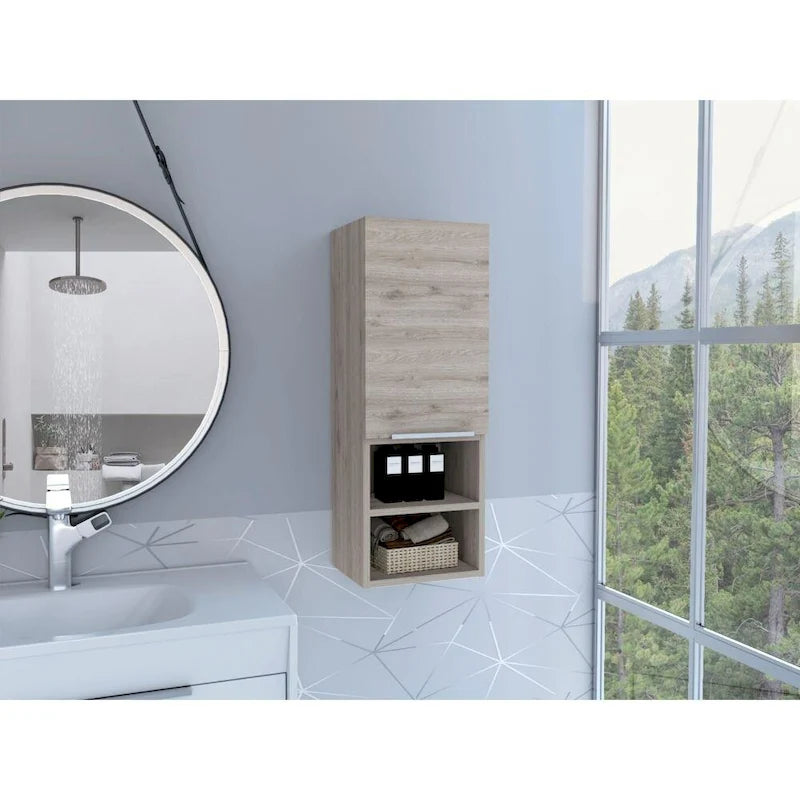 Armoire à pharmacie, Salle de bain, Finition chêne fumé, Haute qualité et durable