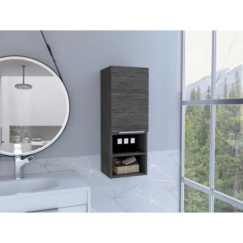 Armoire à pharmacie, Salle de bain, Finition chêne fumé, Haute qualité et durable
