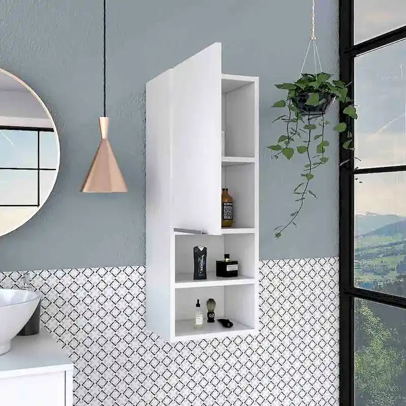 Armoire à pharmacie, Salle de bain, Finition chêne fumé, Haute qualité et durable