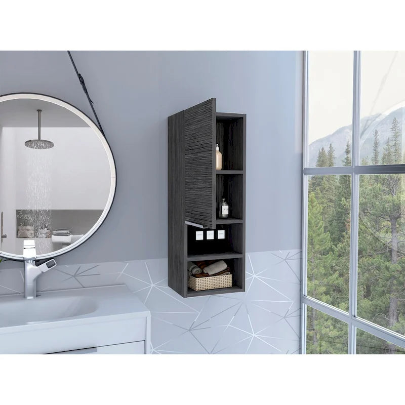 Armoire à pharmacie, Salle de bain, Finition chêne fumé, Haute qualité et durable