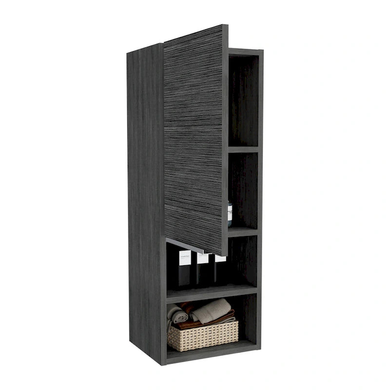 Armoire à pharmacie, Salle de bain, Finition chêne fumé, Haute qualité et durable