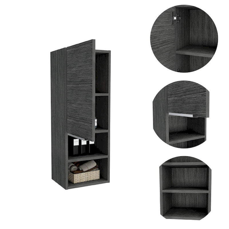 Armoire à pharmacie, Salle de bain, Finition chêne fumé, Haute qualité et durable