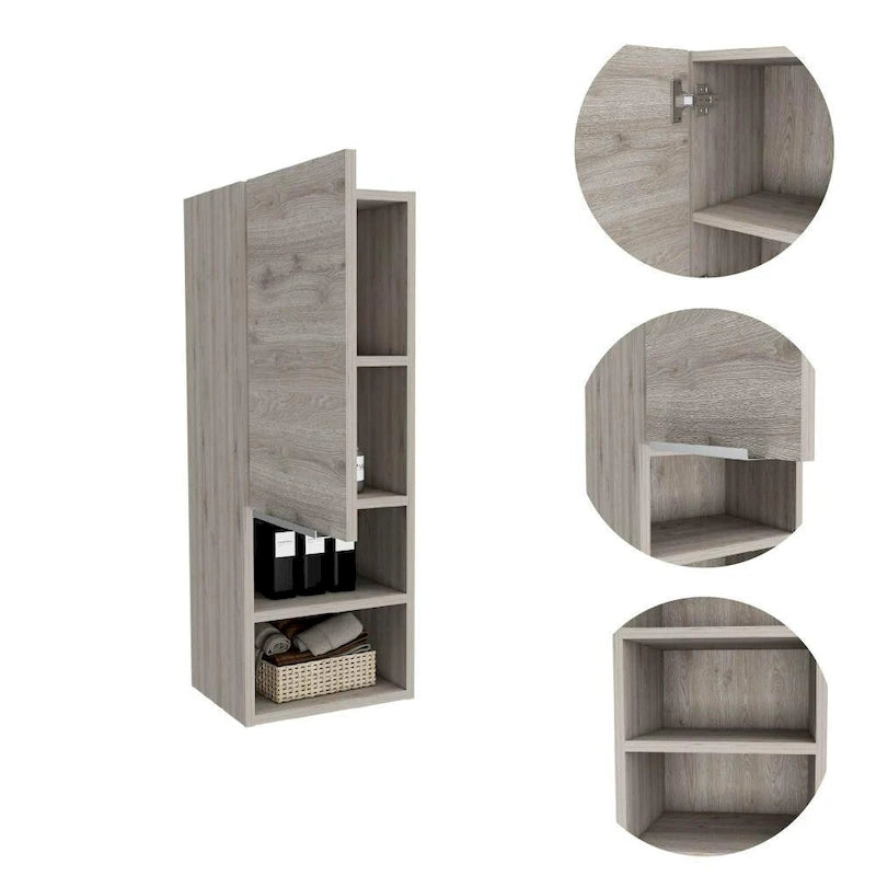 Armoire à pharmacie, Salle de bain, Finition chêne fumé, Haute qualité et durable