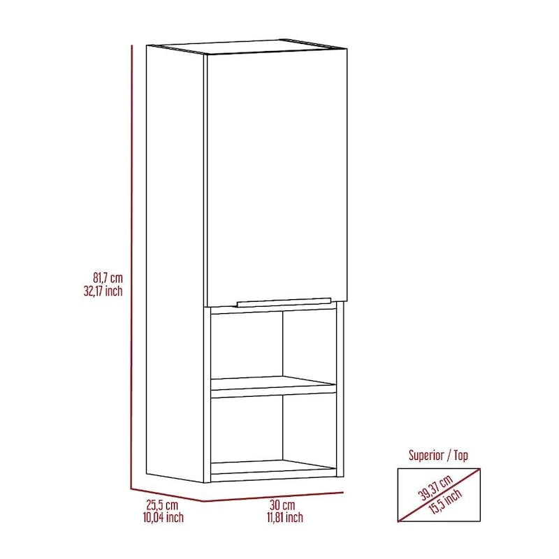 Armoire à pharmacie, Salle de bain, Finition chêne fumé, Haute qualité et durable