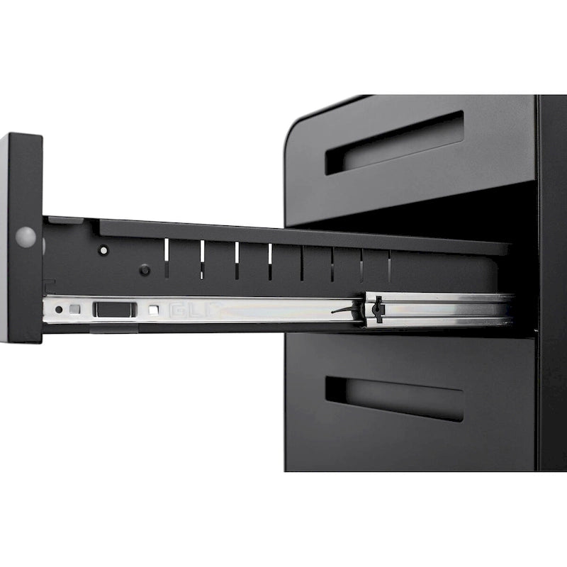 Classeur Mobile à 3 Tiroirs,Armoire Polyvalente,Conception à 5 Roues Anti-Basculement Acier Laminé à Froid Étanche à l'Humidité Noir