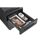 Classeur Mobile à 3 Tiroirs,Armoire Polyvalente,Conception à 5 Roues Anti-Basculement Acier Laminé à Froid Étanche à l'Humidité Noir