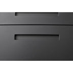Classeur Mobile à 3 Tiroirs,Armoire Polyvalente,Conception à 5 Roues Anti-Basculement Acier Laminé à Froid Étanche à l'Humidité Noir