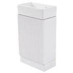 Meuble-lavabo de salle de bain avec étagère à deux niveaux